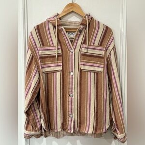 Roxy Cozy Knit Sweater - Cream and Brown